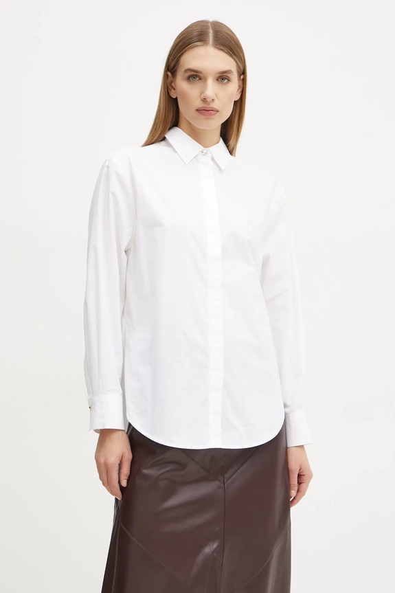 Bombažna srajca Marciano by Guess SKYLER Dolg bela 5RGH11.7256A