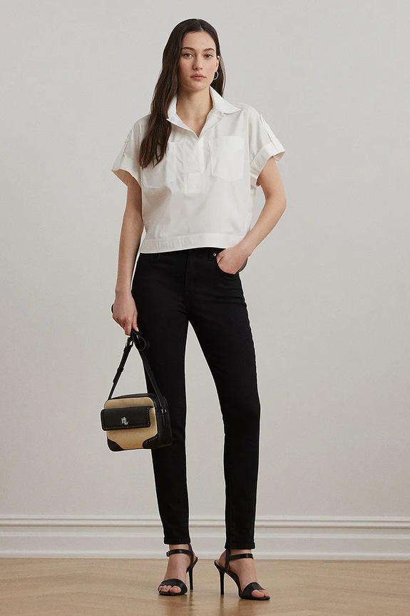 Odzież Lauren Ralph Lauren koszula 200966988 biały