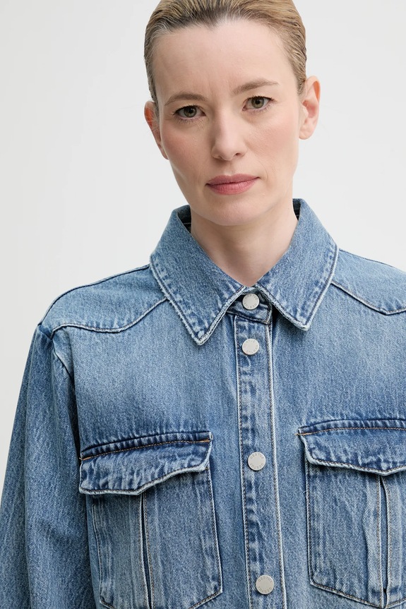 Gestuz camicia di jeans blu 10909943