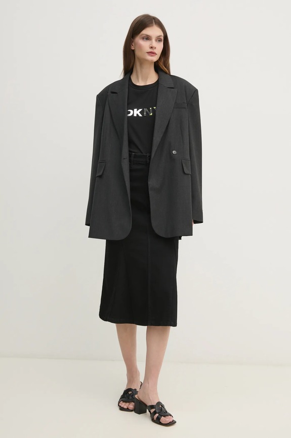 Kratka majica Dkny P4KHAWNA črna SS25