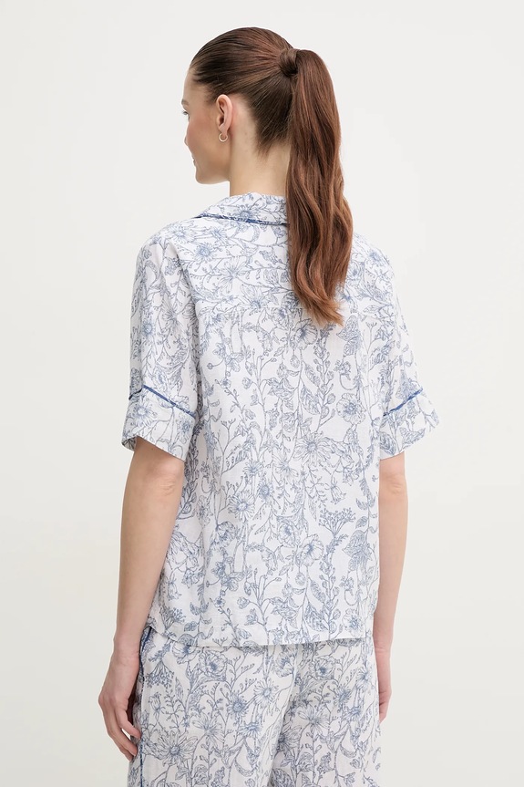 Ρούχα Πουκάμισο από λινό Pepe Jeans DORIS PL305025 λευκό