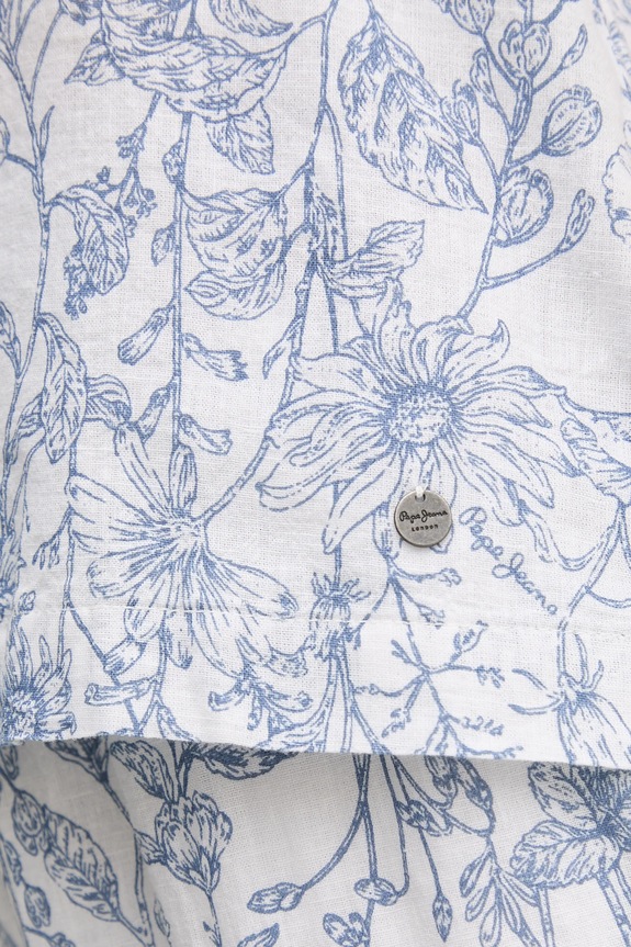 Πουκάμισο από λινό Pepe Jeans DORIS PL305025 λευκό