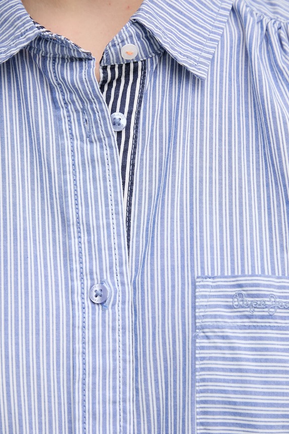 Pepe Jeans camicia in cotone DIXIT PL305043 blu