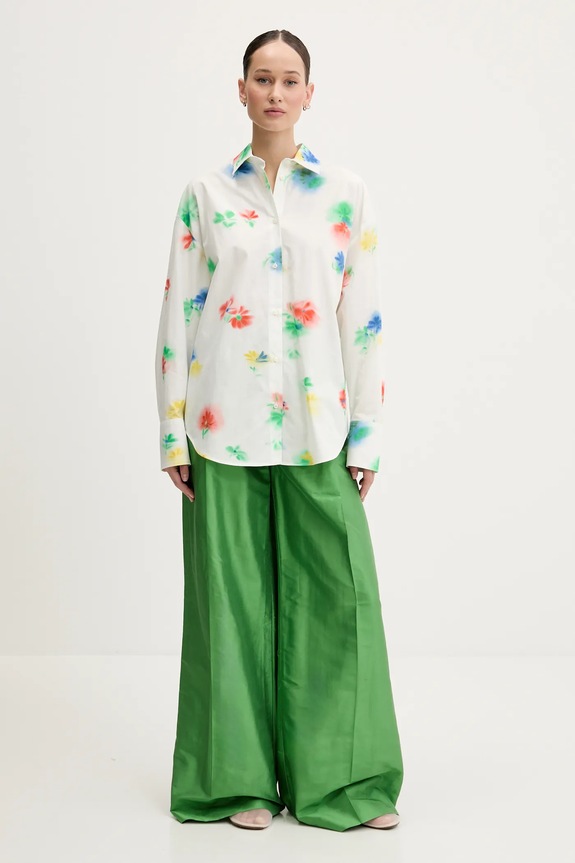 MSGM koszula bawełniana 3842MDE15X.257350 biały SS25