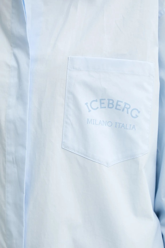 Iceberg koszula bawełniana niebieski G061.0132