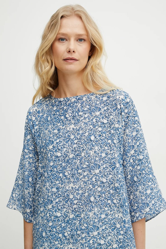 Μεταξωτή μπλούζα Weekend Max Mara μπλε 2515111102600