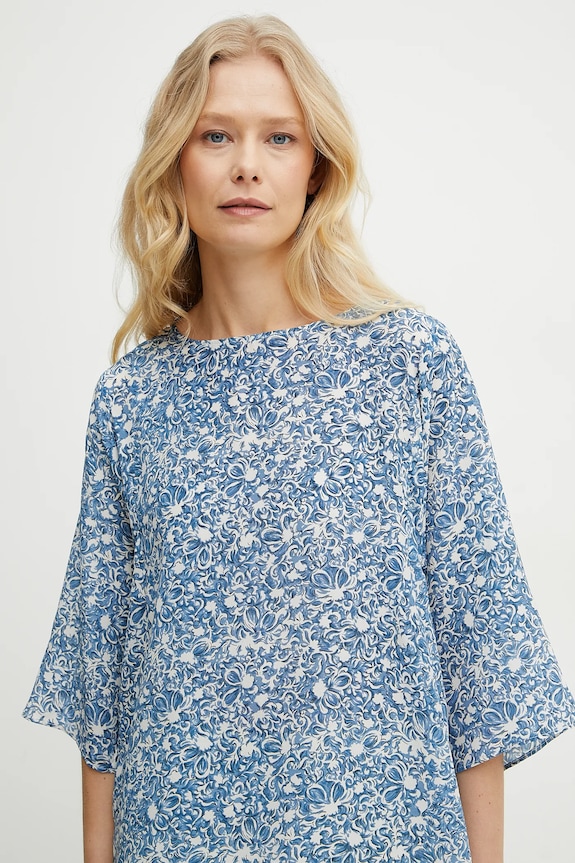 Μεταξωτή μπλούζα Weekend Max Mara μπλε 2515111102600