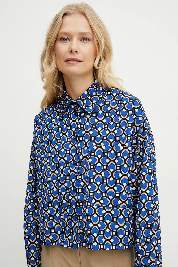 Weekend Max Mara camicia in cotone blu 2515111112600