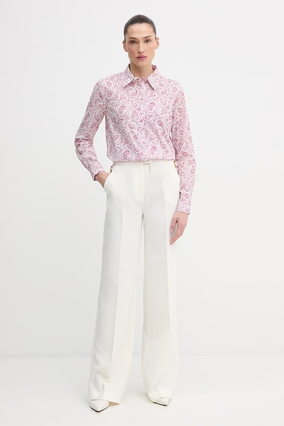 United Colors of Benetton košeľa dámska bavlnená 5Q6SDQ0AY ružová SS26