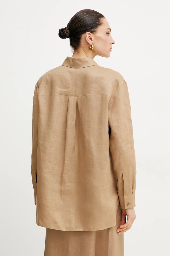 Oblečení Lněná košile MM by Max Mara 2516111018600 béžová