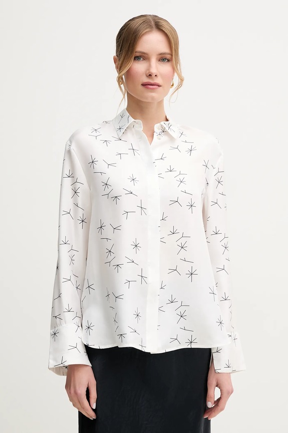 Hodvábna košeľa MM by Max Mara relaxed biela 2516111037600