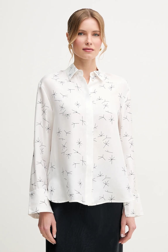 Hodvábna košeľa MM by Max Mara relaxed biela 2516111037600