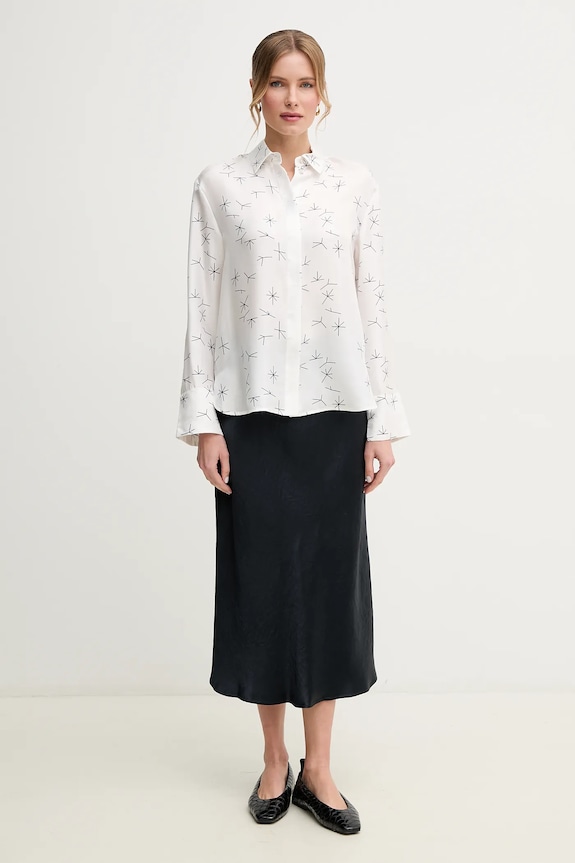 Hodvábna košeľa MM by Max Mara 2516111037600 biela SS25