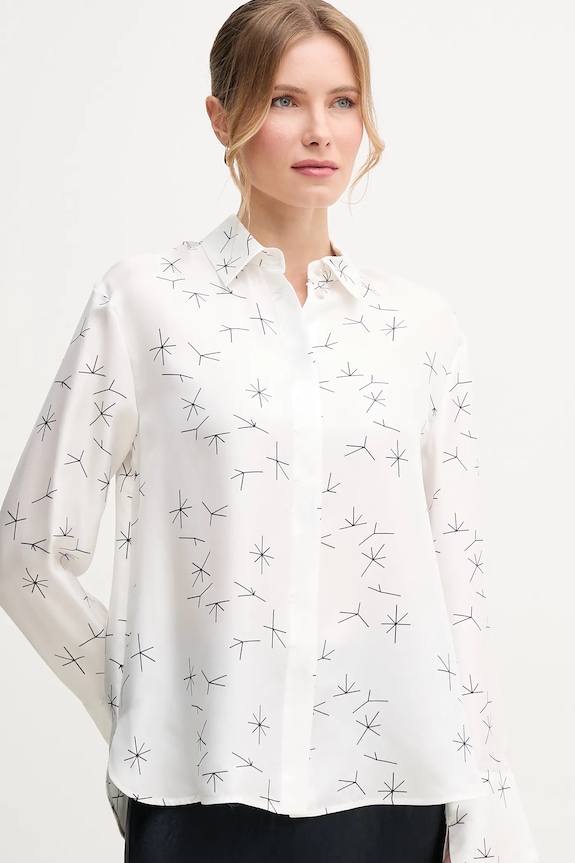 Hodvábna košeľa MM by Max Mara biela 2516111037600