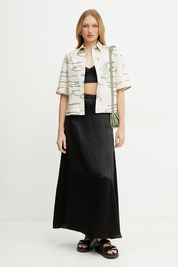 Bavlnená košeľa MM by Max Mara 2516111038600 béžová SS25