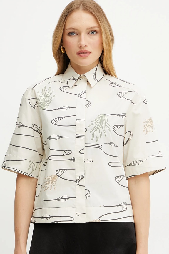Bavlnená košeľa MM by Max Mara béžová 2516111038600