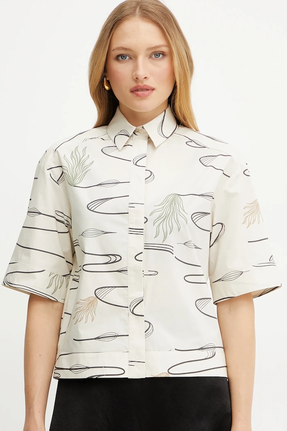 Bavlnená košeľa MM by Max Mara béžová 2516111038600