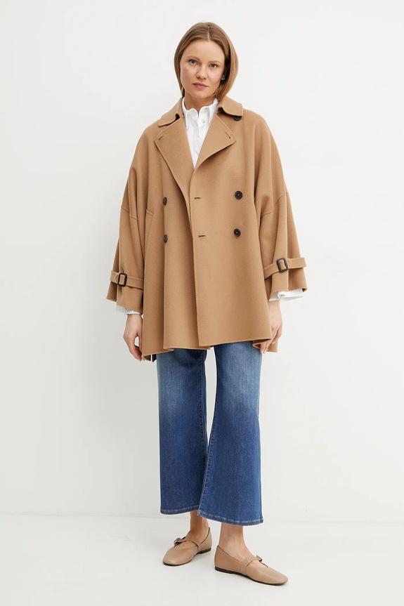 MM by Max Mara cămașă din bumbac 2516191017600 alb SS25