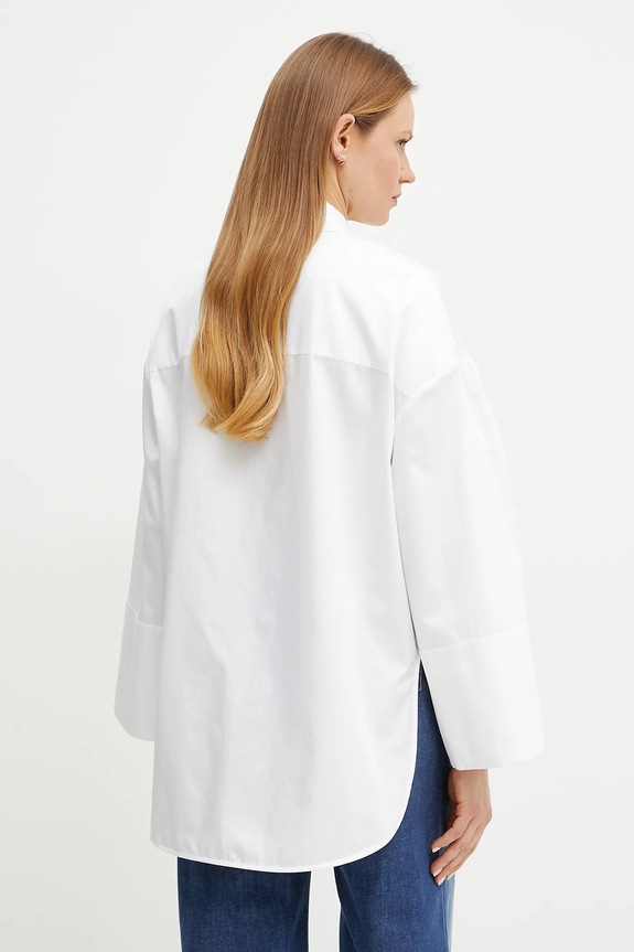 Îmbrăcăminte MM by Max Mara cămașă din bumbac 2516191017600 alb