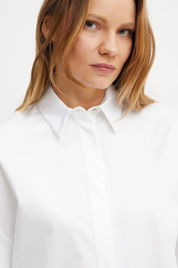 MM by Max Mara cămașă din bumbac 2516191017600 alb