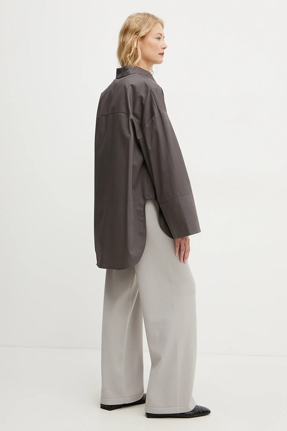 Ρούχα Βαμβακερό πουκάμισο MM by Max Mara 2516191017600 καφέ