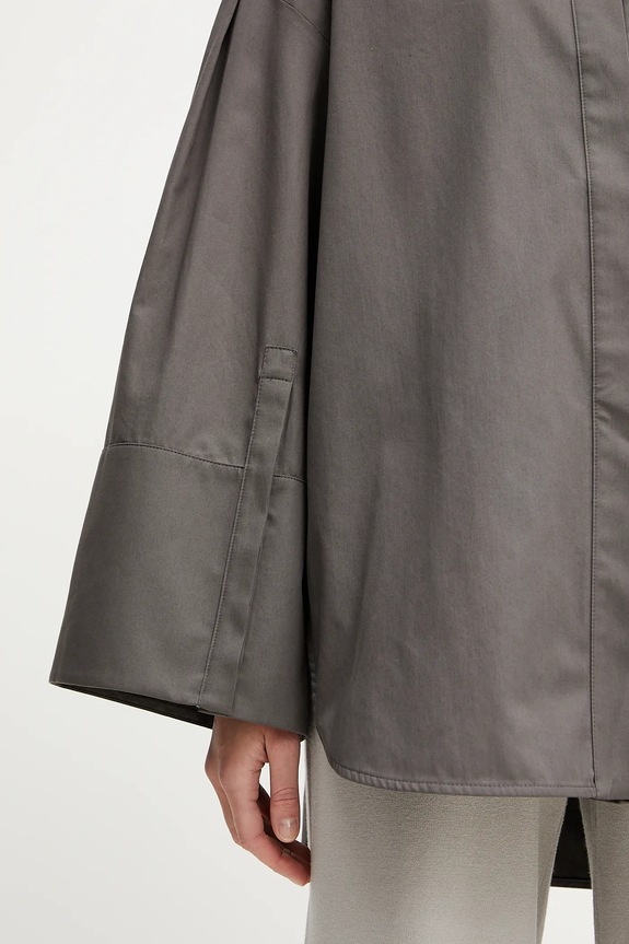 Βαμβακερό πουκάμισο MM by Max Mara 2516191017600 καφέ