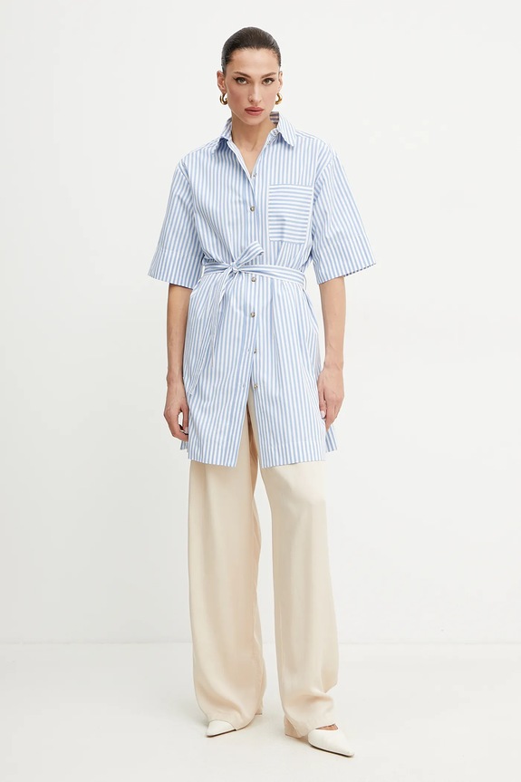MM by Max Mara koszula bawełniana 2516191018600 niebieski SS25