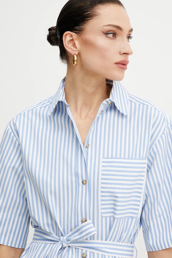 MM by Max Mara koszula bawełniana niebieski 2516191018600