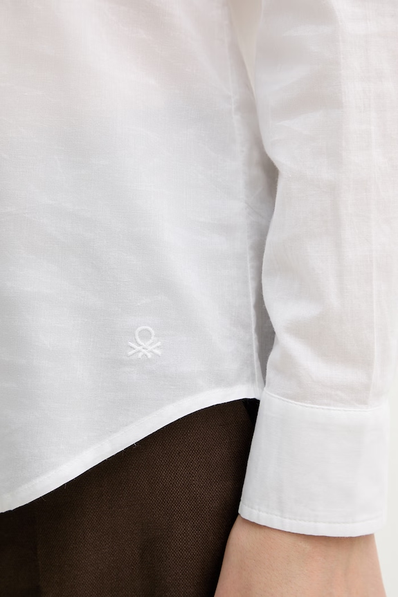 United Colors of Benetton košulja za žene od pamuka 5WPQDQ0AX bijela