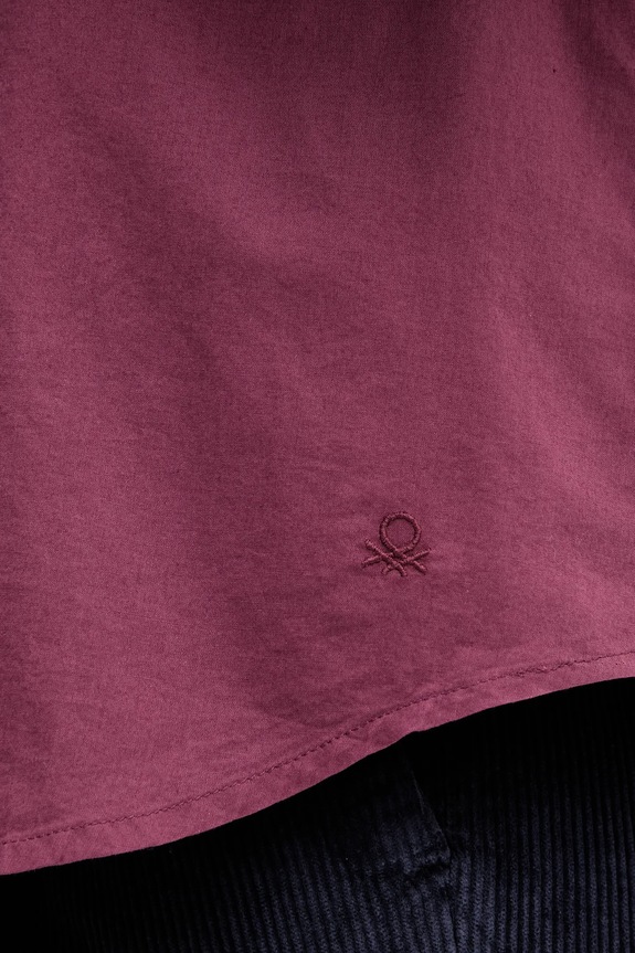 United Colors of Benetton camicia da donna in cotone 5WPQDQ0AX violetto