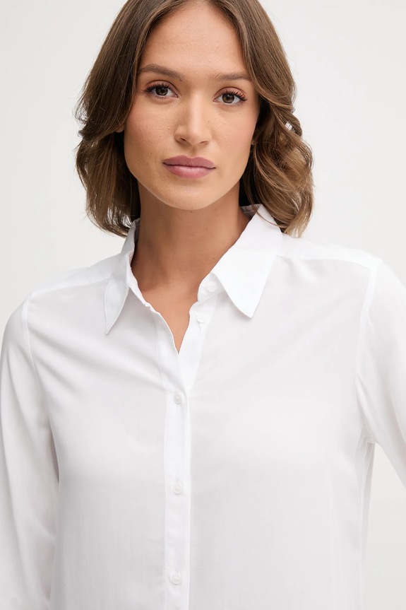 United Colors of Benetton camicia da donna in viscosa bianco 5WPWDQ0B0