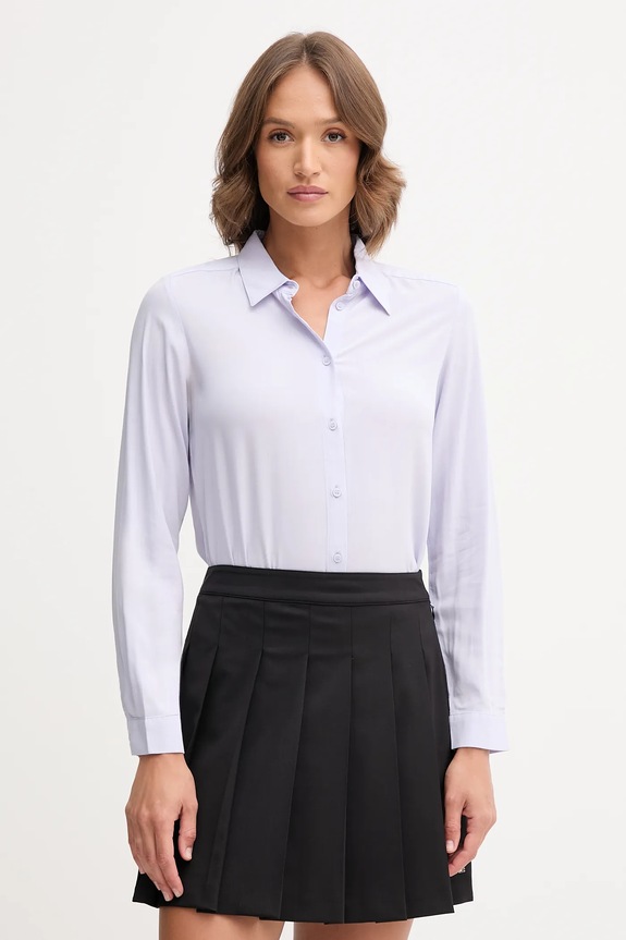 United Colors of Benetton camicia da donna in viscosa semplice violetto 5WPWDQ0B0