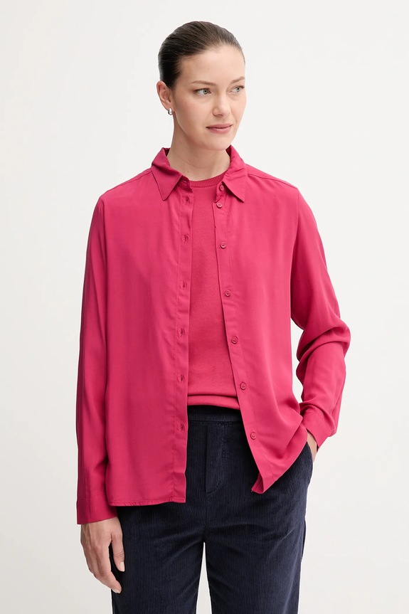 United Colors of Benetton camicia da donna in viscosa semplice rosa 5WPWDQ0B0