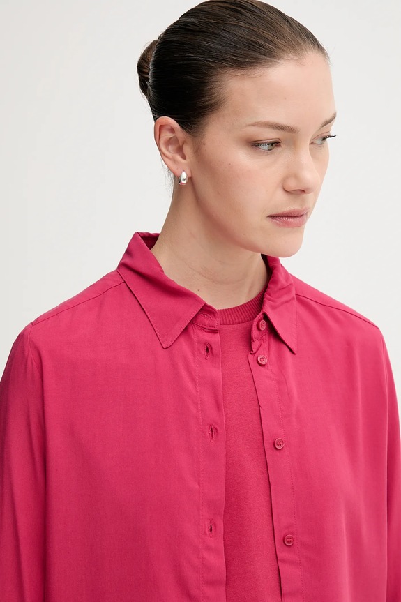 United Colors of Benetton camicia da donna in viscosa rosa 5WPWDQ0B0
