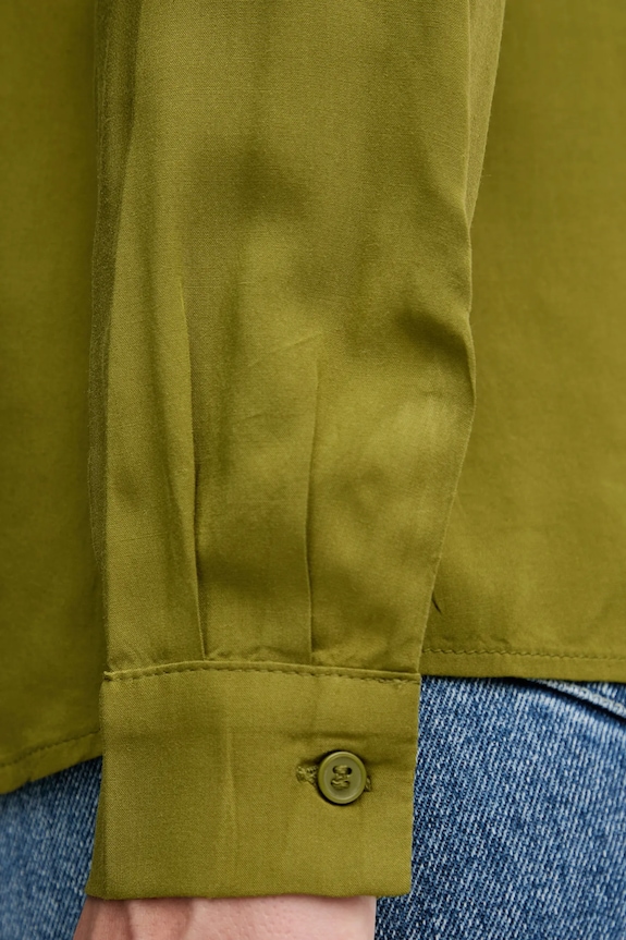 United Colors of Benetton košeľa dámska z viskózy 5WPWDQ0B0 zelená