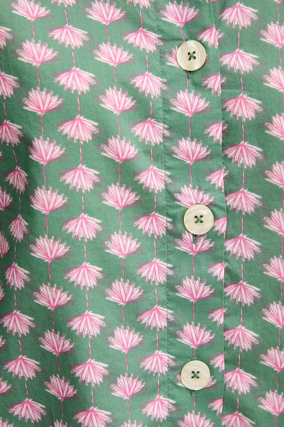 United Colors of Benetton női pamut ing 5Q6SDQ07O zöld