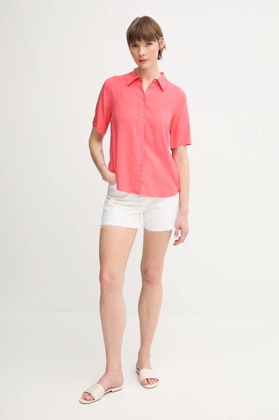 Košeľa United Colors of Benetton 5WPWDQ0B1 ružová SS26