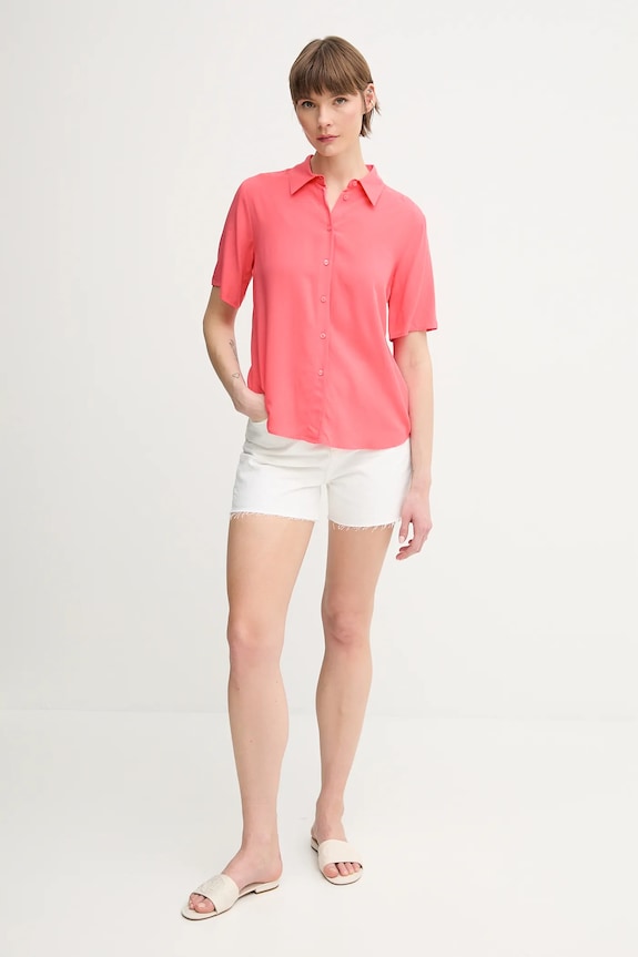 Košeľa United Colors of Benetton 5WPWDQ0B1 ružová SS26