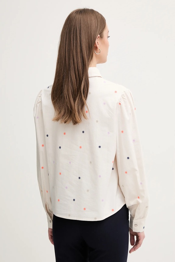 Одяг Бавовняна сорочка United Colors of Benetton 5D51DQ0BF бежевий