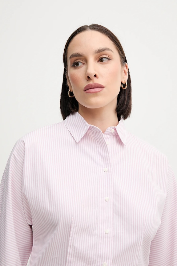 United Colors of Benetton camicia in cotone rosa 59T7DQ0AS