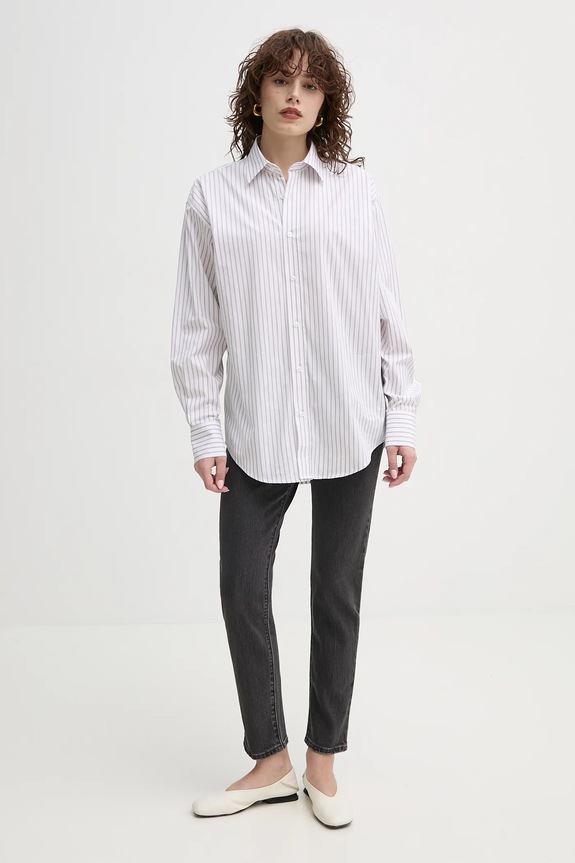 Filippa K koszula bawełniana 31080.FK biały SS25