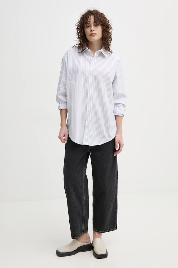 Bavlnená košeľa Filippa K 31080.FK modrá SS25