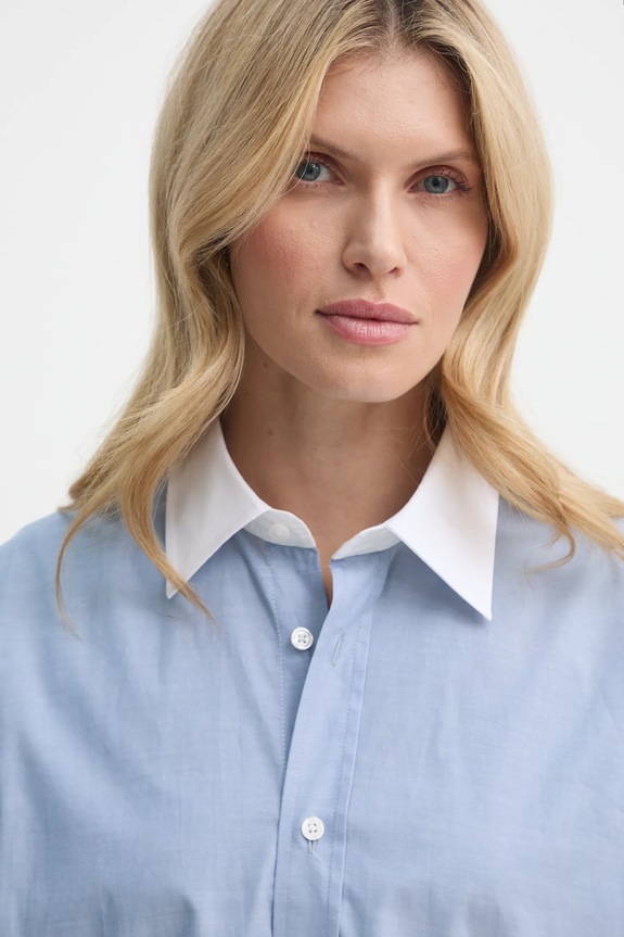 Βαμβακερό πουκάμισο Filippa K μπλε 31105.FK