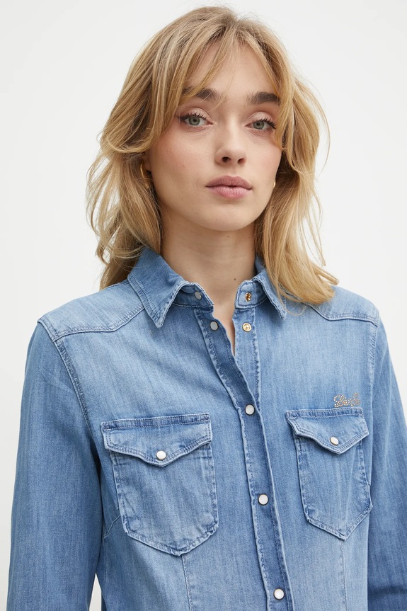 Liu Jo camasa jeans albastru UXX046.D4051