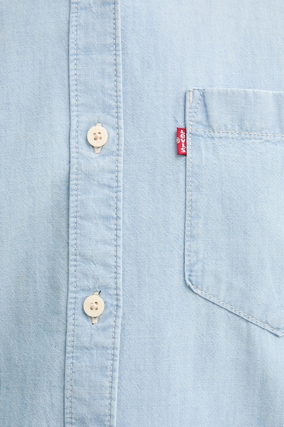 Levi's cămașă din bumbac HARLIE NEW BF SHIRT 001HM albastru