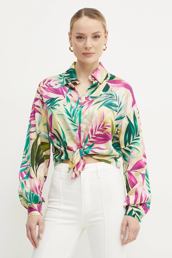 Сорочка Guess JUN візерунок жовтий W5GH0I.WH9C2