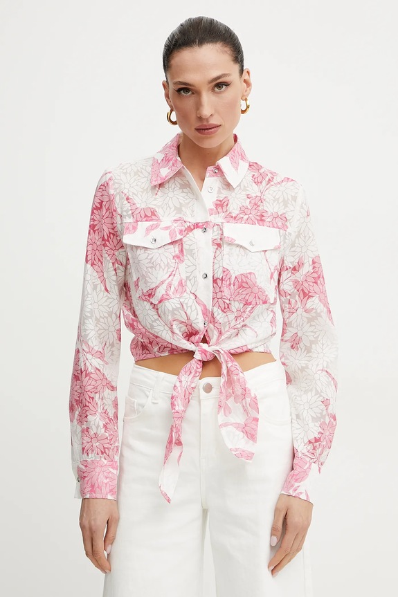 Сорочка Guess ADELAIDE візерунок білий W5GH03.WH4K2