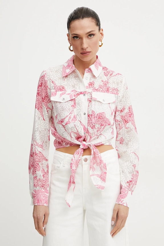 Сорочка Guess ADELAIDE візерунок білий W5GH03.WH4K2
