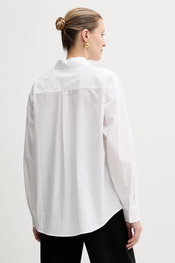 Abbigliamento Guess camicia in cotone SILVIA W5GH42.WGWS0 bianco