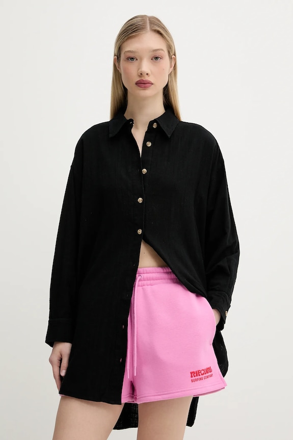 Superdry camicia in cotone semplice nero W4010470A.02A